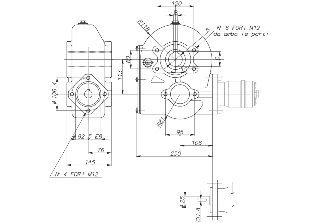Getriebe RT190 10,2:1 Dm 45 GartenShop24 - Hochwertige Gartengeräte