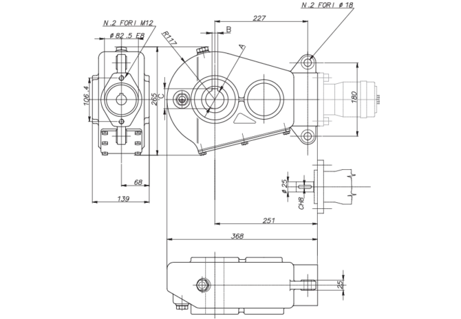 Getriebe RT200 16,4:1 Dm 35 GartenShop24 - Hochwertige Gartengeräte