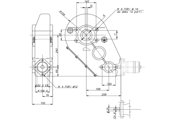 Getriebe RT500 43,6:1 Dm 60/25 GartenShop24 - Hochwertige Gartengeräte