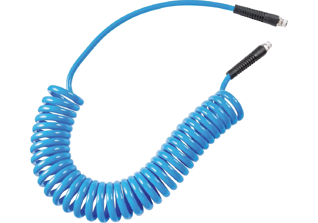 Spiralschlauch PU 8x5 G1/4 4 m 1x Anschluss drehbar GartenShop24 - Hochwertige Gartengeräte