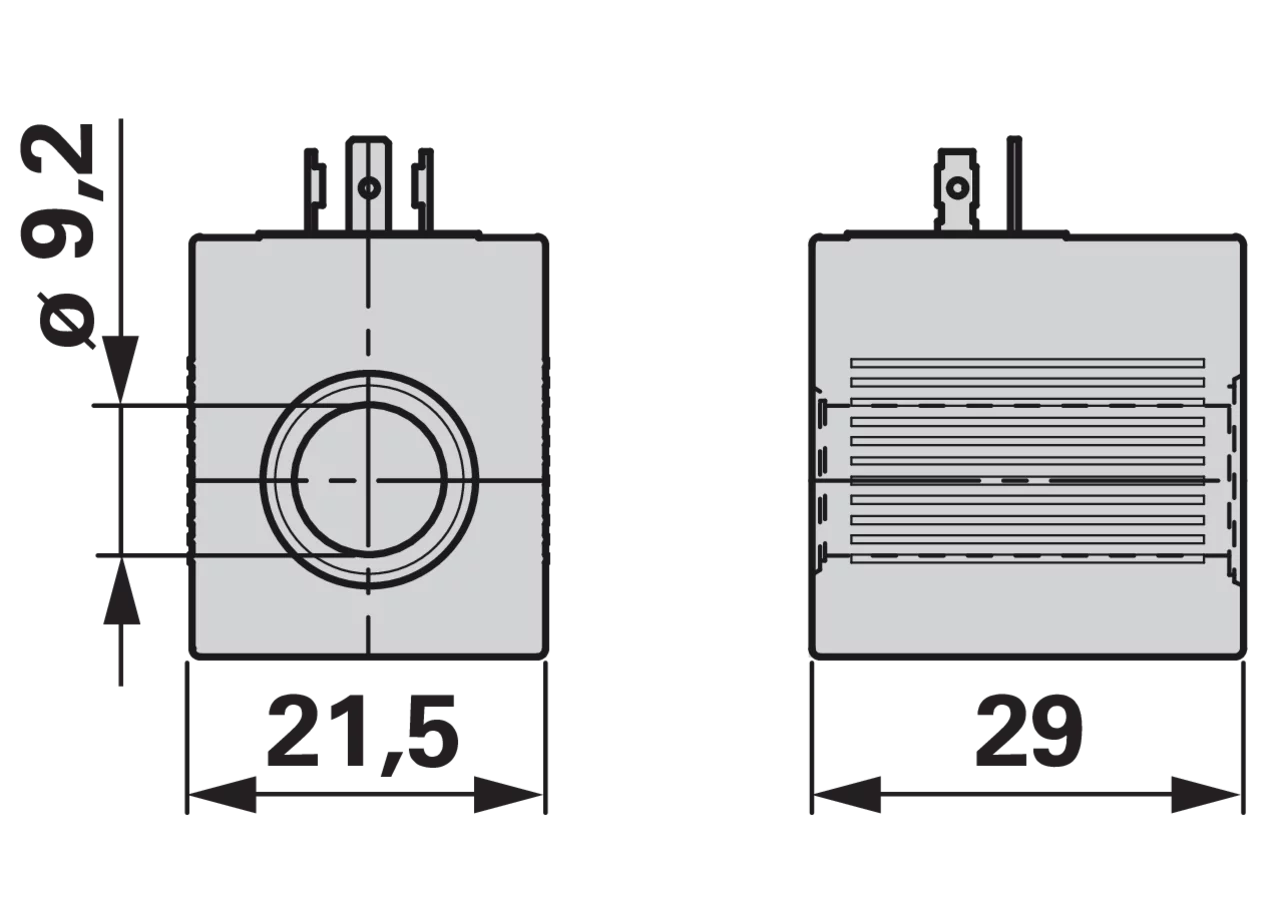 Magnetspule 12 V DC, ID 9,2 mm, L 29 mm GartenShop24 - Hochwertige Gartengeräte