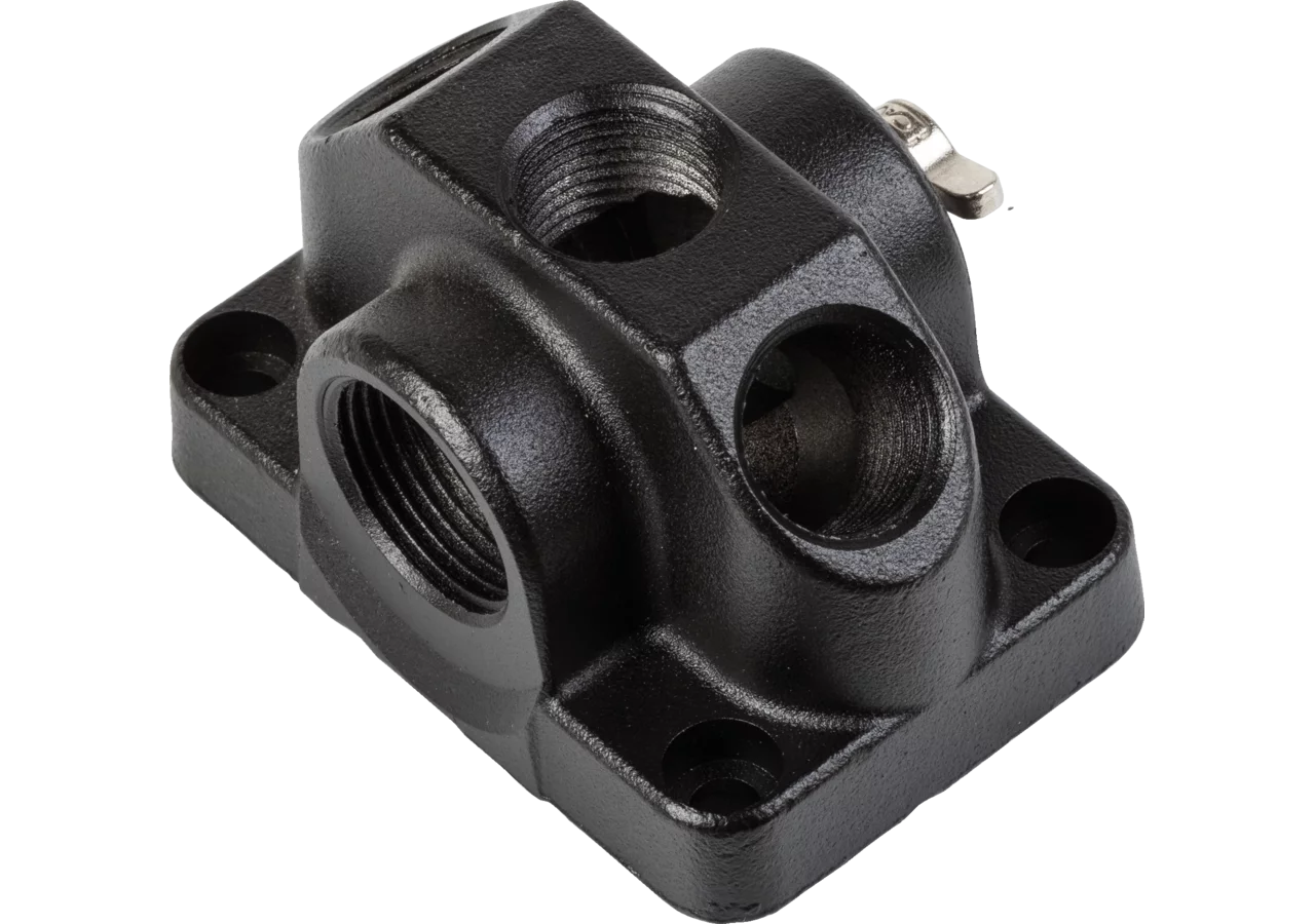Druckluftverteiler 1 x 3/4 + 1/2, 3 x 1/2 Aluminium GartenShop24