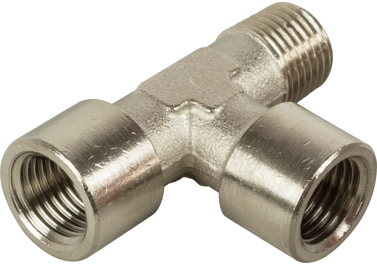 L-Einschraubverschraubung 1/8 mit konischem AG Messing vernickelt GartenShop24