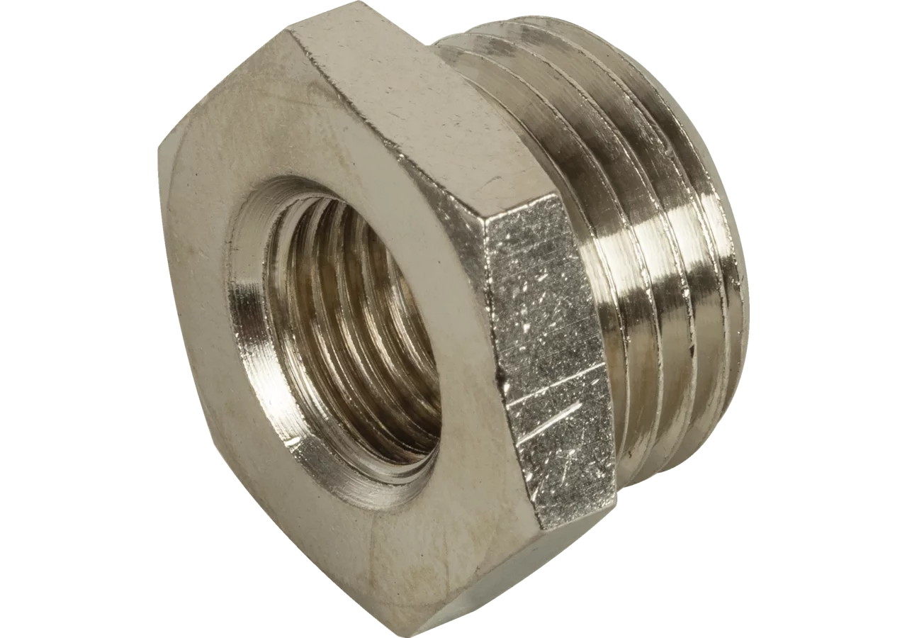 Reduzierung IG 3/8 - AG 1/2 Messing vernickelt GartenShop24
