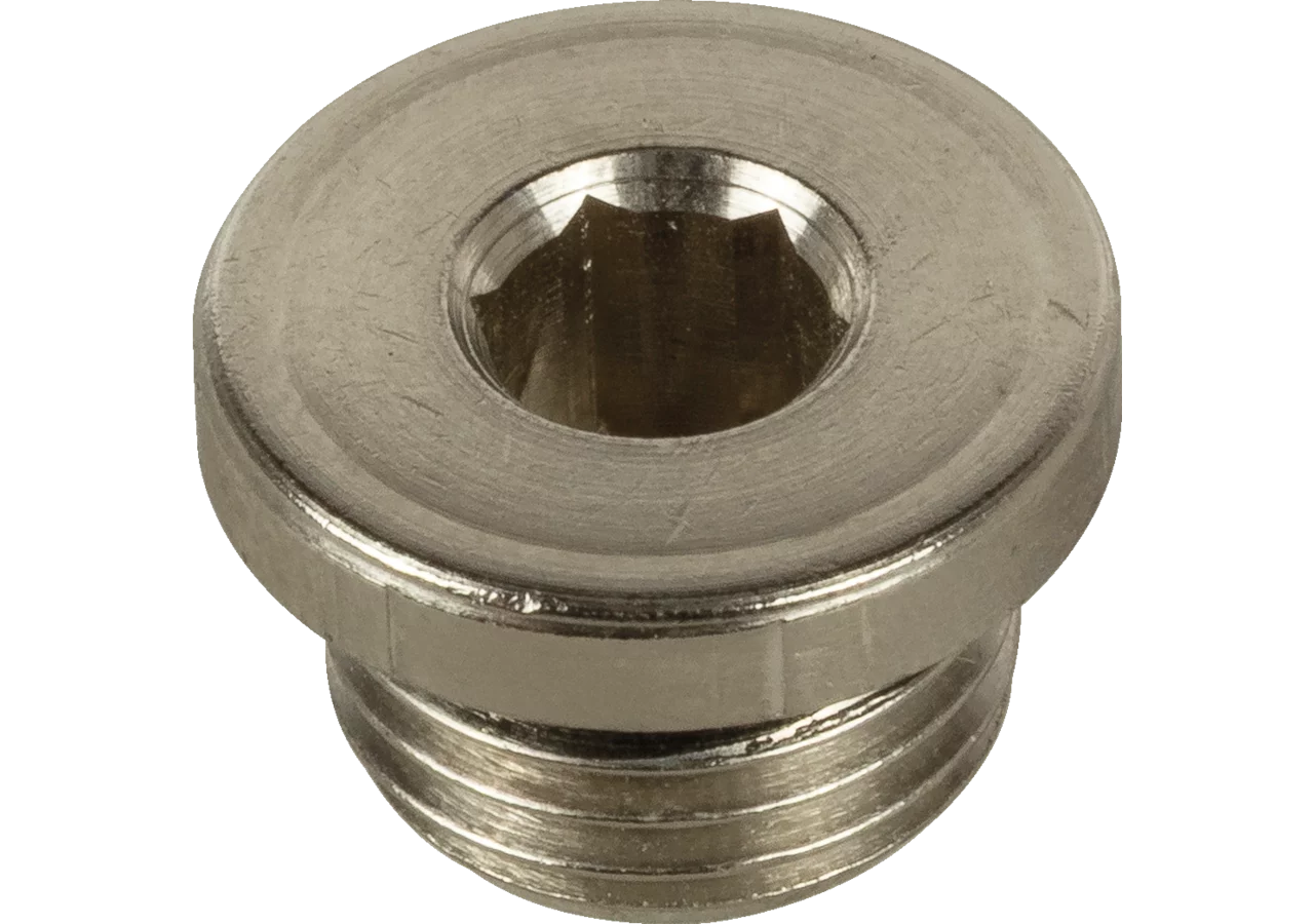 Stopfen mit O-Ring AG 3/8 Messing vernickelt GartenShop24
