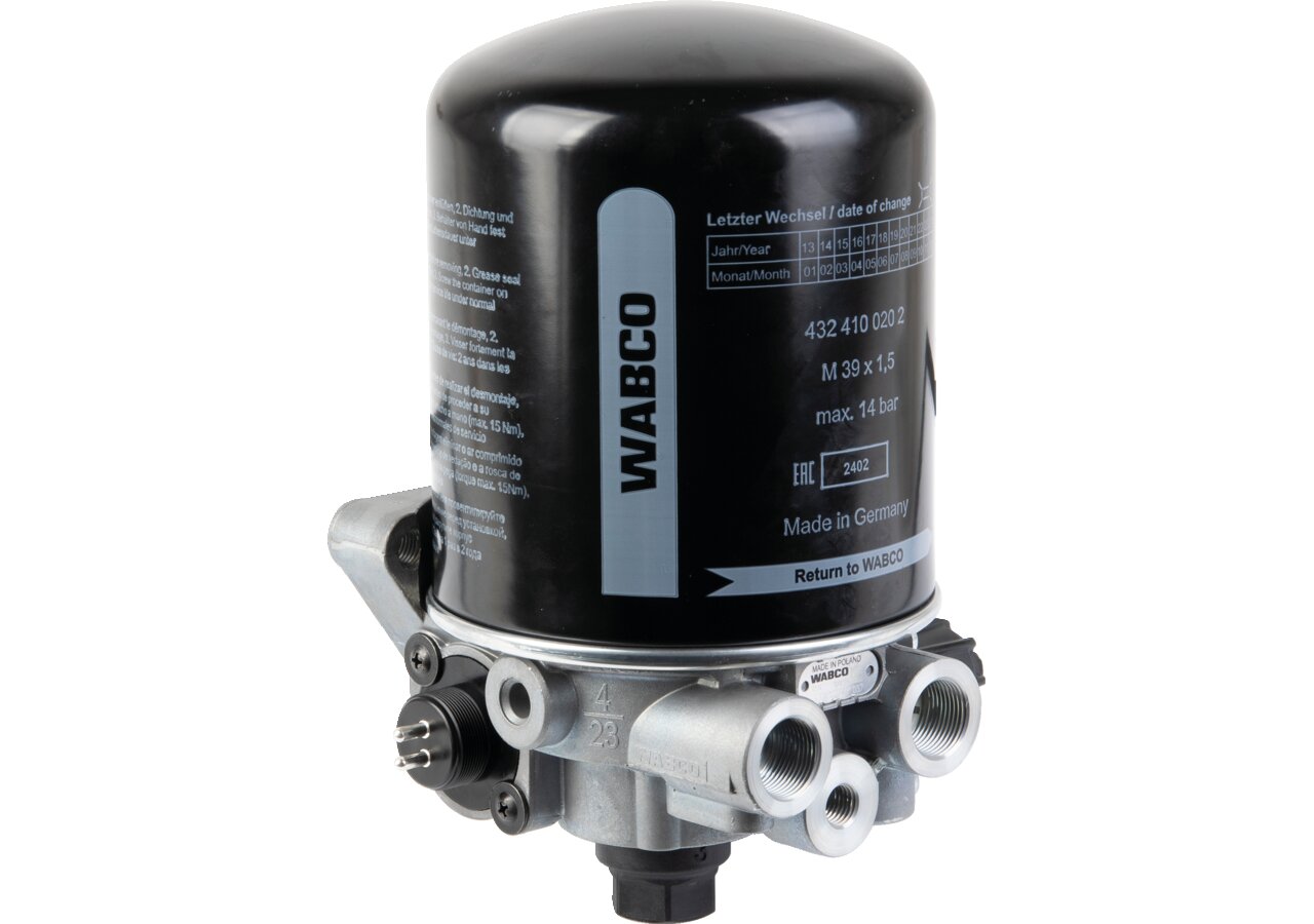 Lufttrockner mit Druckregler 8,1 bar und Heizung 12V Wabco 4324100030 Wabco