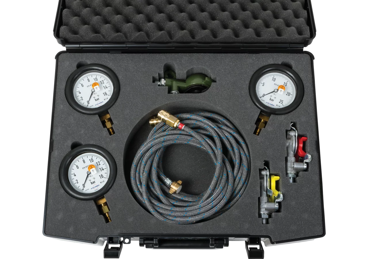 Druckluft Prüfset mit 3 Manometer mit Eichschein AT GartenShop24