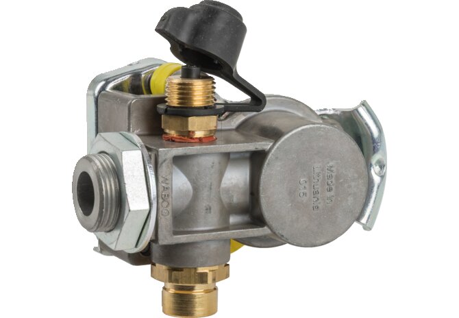 Kupplungskopf 2L Gelb, ohne Ventil, mit Filter M16x1,5/M24x1,5 und Steck 8 Wabco 9522010140 Wabco