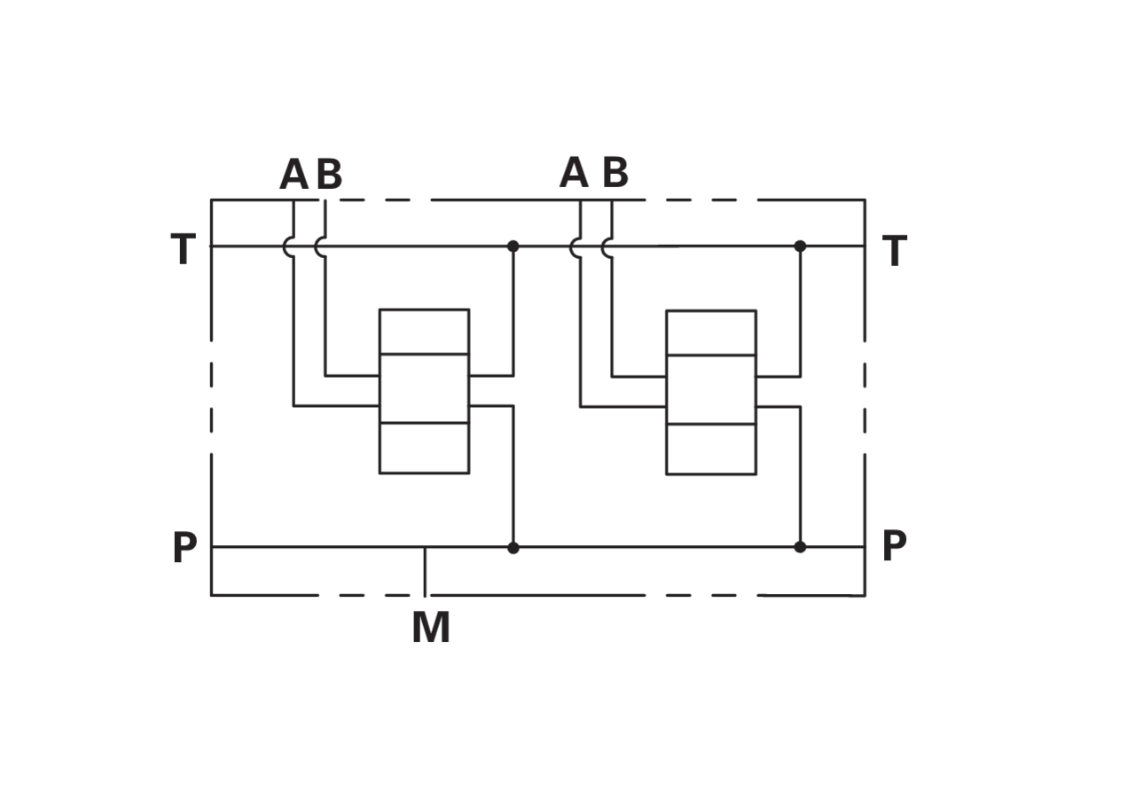 Reihenanschlussplatte NG06 1-fach Anschlussgewinde A, B G 3/8" GartenShop24 - Hochwertige Gartengeräte
