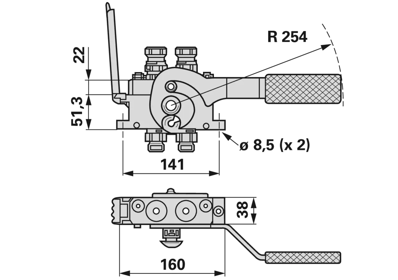 Multikuppler 3PB06 2x 1/2 Mobilteil UDK Faster