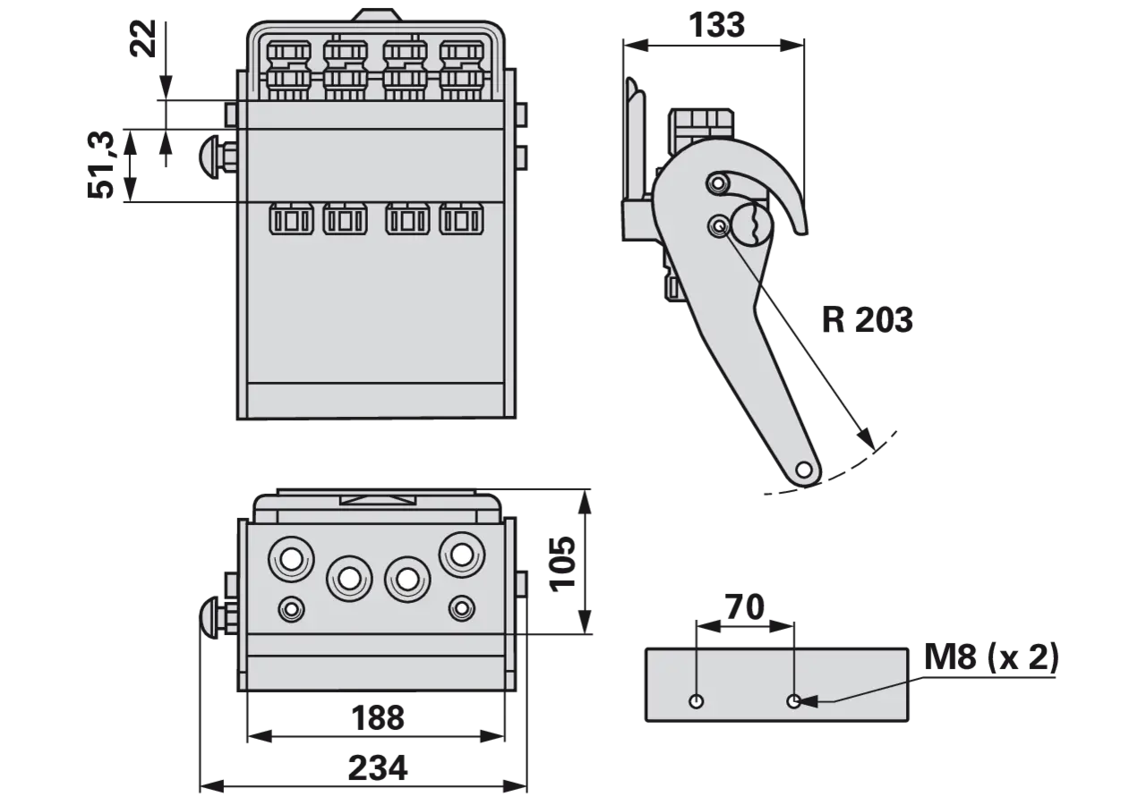 Multikuppler 3PS06 FC 4x 15L Mobilteil UDK Faster