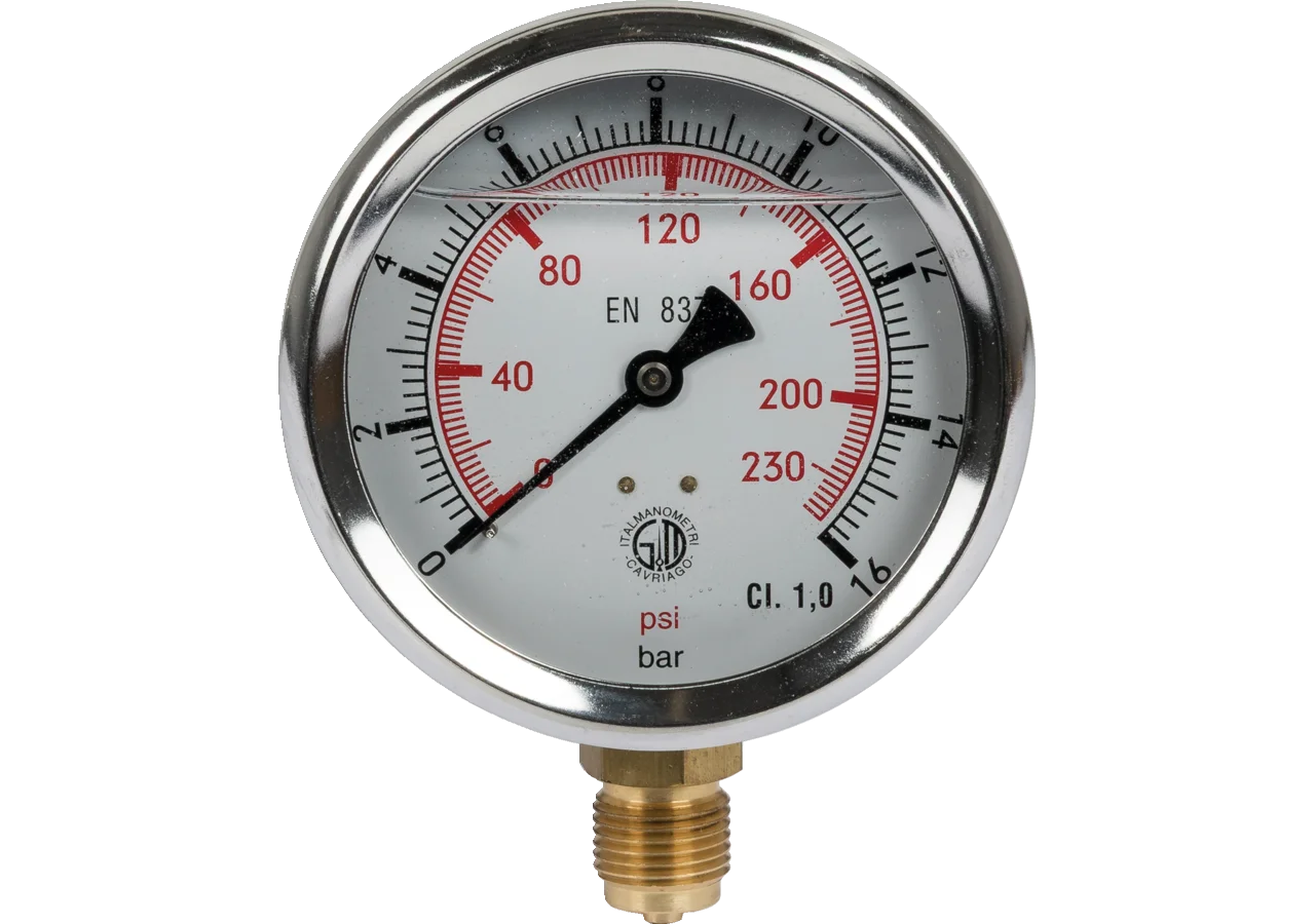 Manometer 16 bar, Dm 100 mm, G1/2 U GartenShop24 - Hochwertige Gartengeräte