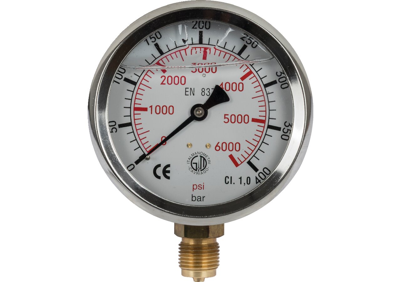 Manometer 400 bar, Dm 100 mm, G1/2 U GartenShop24 - Hochwertige Gartengeräte