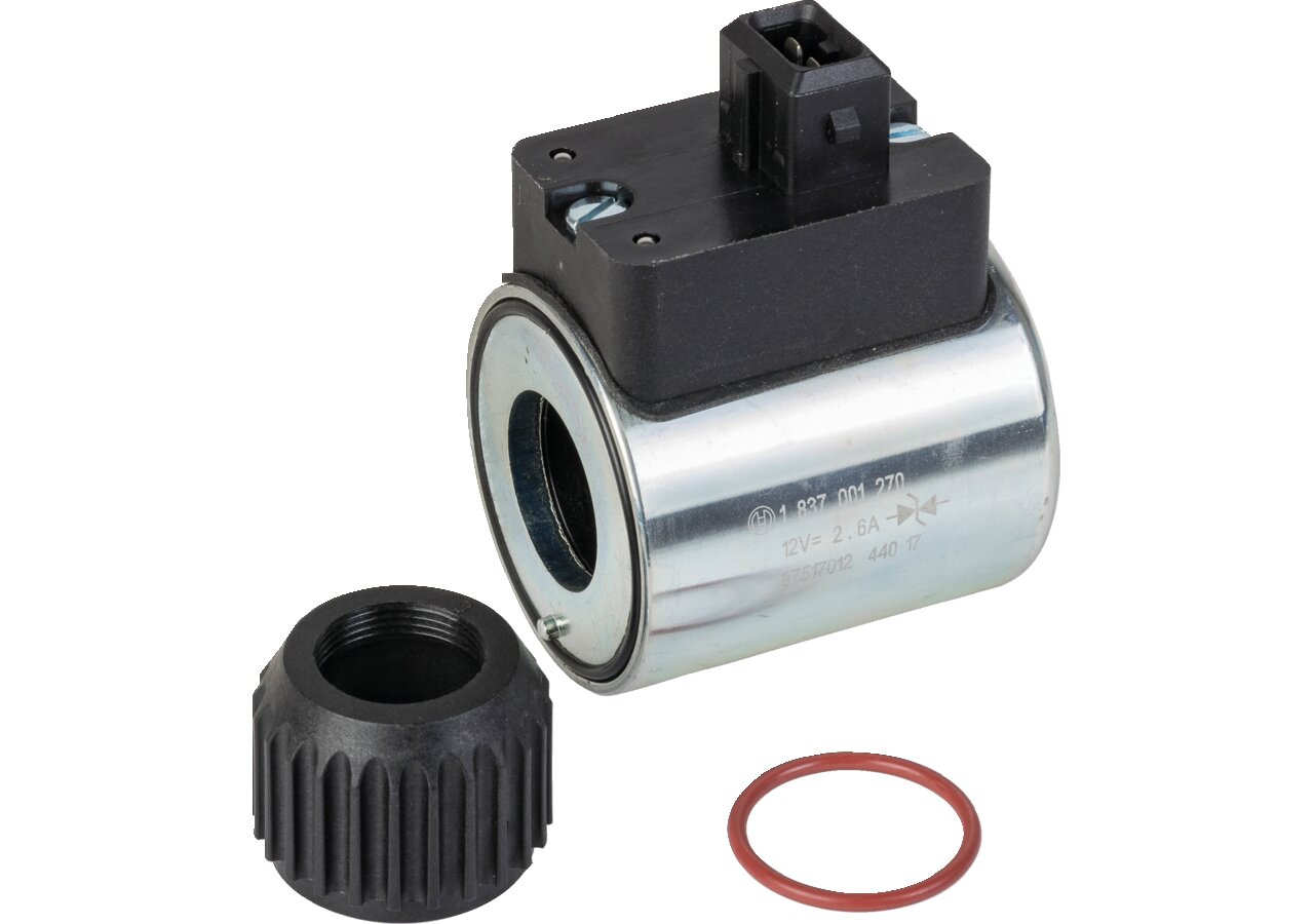 Magnetspule 12 V DC, ID 22 mm, L 50 mm, 30 Watt, JPT Bosch 1837001270 Bosch Rexroth
