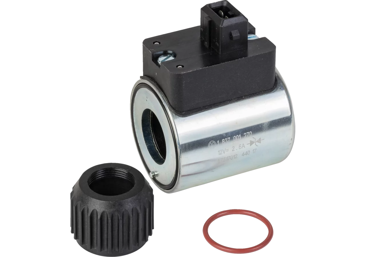 Magnetspule 12 V DC, ID 22 mm, L 50 mm, 30 Watt, JPT Bosch 1837001270 Bosch Rexroth