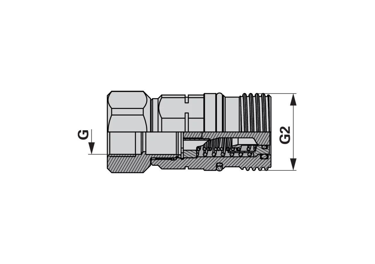Flachschraubkupplung Muffe TLX BG 1, IG 1 1/4 Cejn