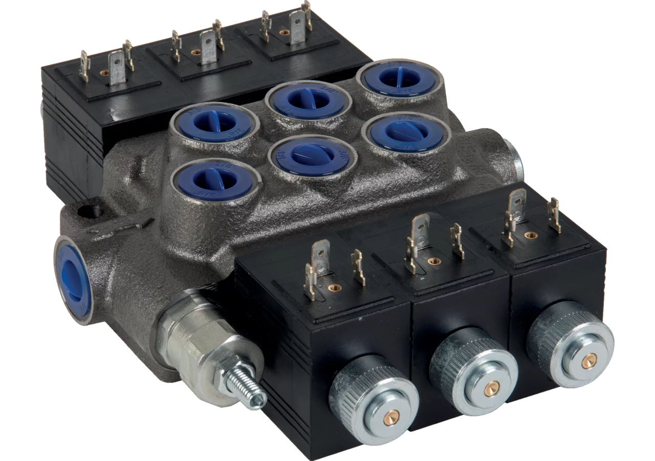 Monoblockventil DNM35/3, 2 x 001, 1 x 005, 12 V DC Bondioli & Pavesi