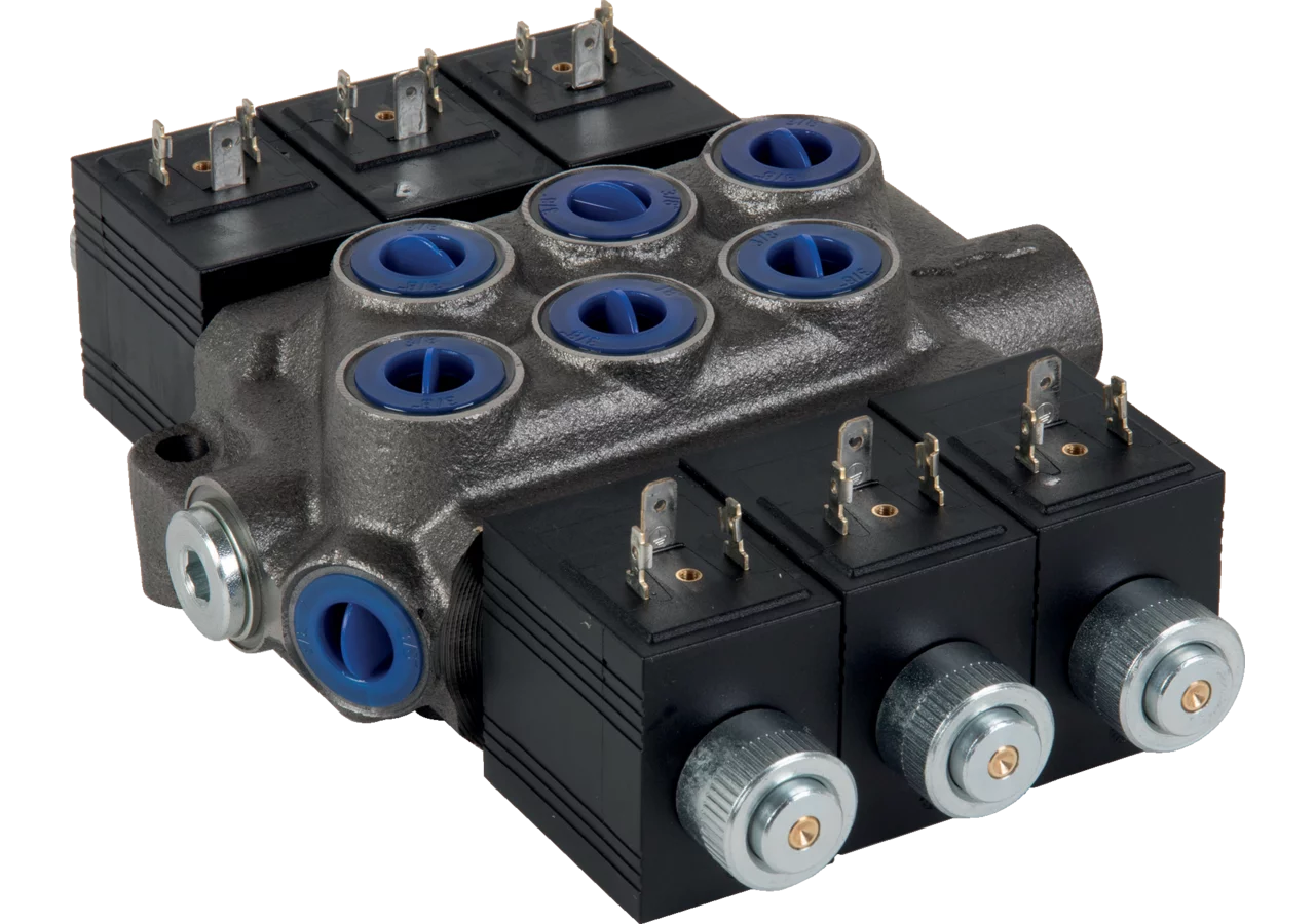 Monoblockventil DNM35/3, 2 x 001, 1 x 005, 12 V DC Bondioli & Pavesi