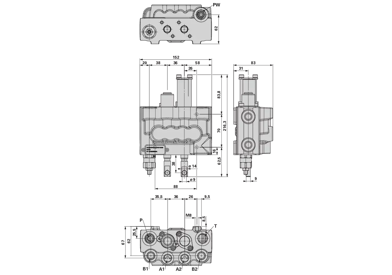 Steuerventil DN46FC/2 A1N7+PW 1,25 m GartenShop24 - Hochwertige Gartengeräte