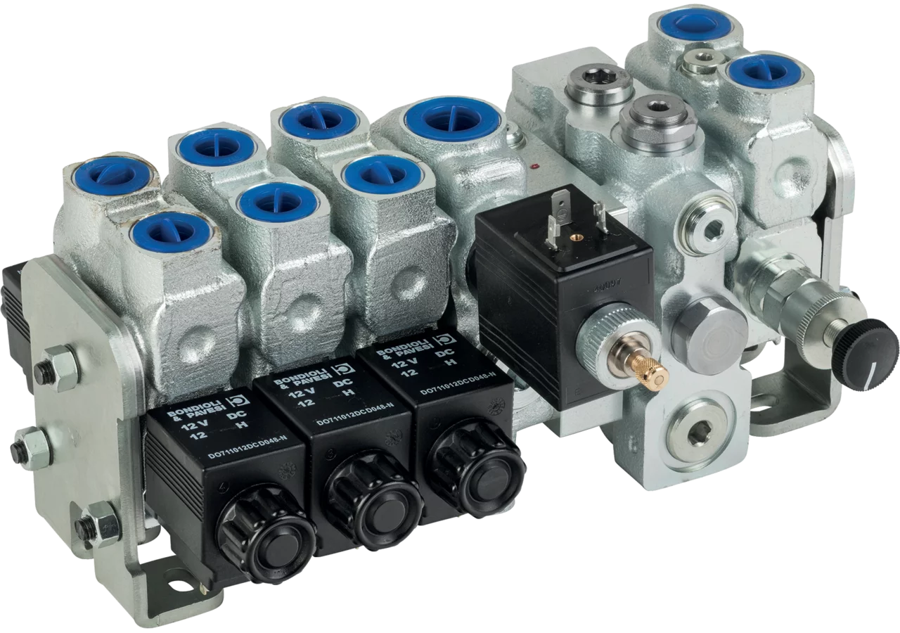 Steuerventil BW05/4, 1 x E003PR, 3 x A001, mengengeregelt, 12 V + PW Bondioli & Pavesi