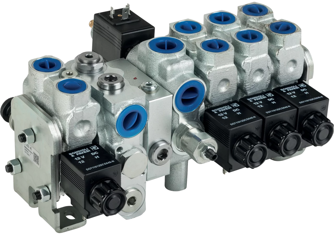 Steuerventil BW05/4, 1 x E003PR, 3 x A001, mengengeregelt, 12 V + PW Bondioli & Pavesi