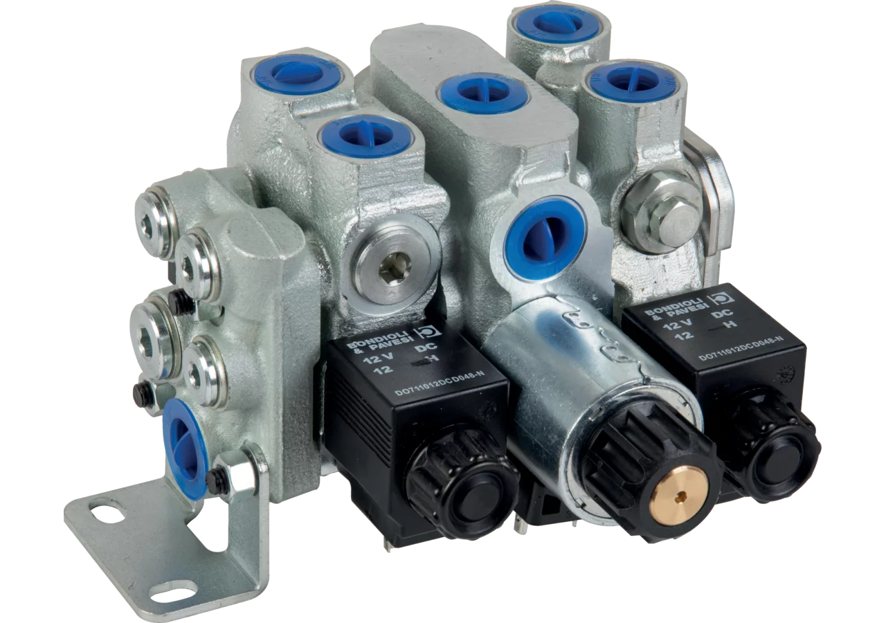 Steuerventil BW05TO/2, 1 x A038, 1 x A003S, mengengeregelt, 12 V Bondioli & Pavesi