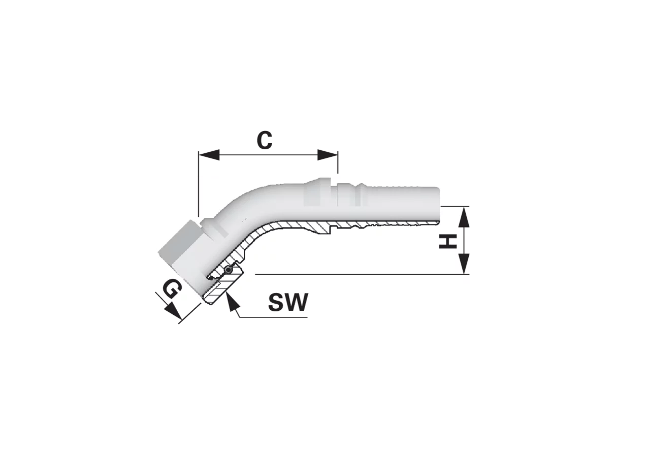 Dichtkegel DKOR45 IL-EVO DN40 1 1/2 Interlock EVO Alfagomma