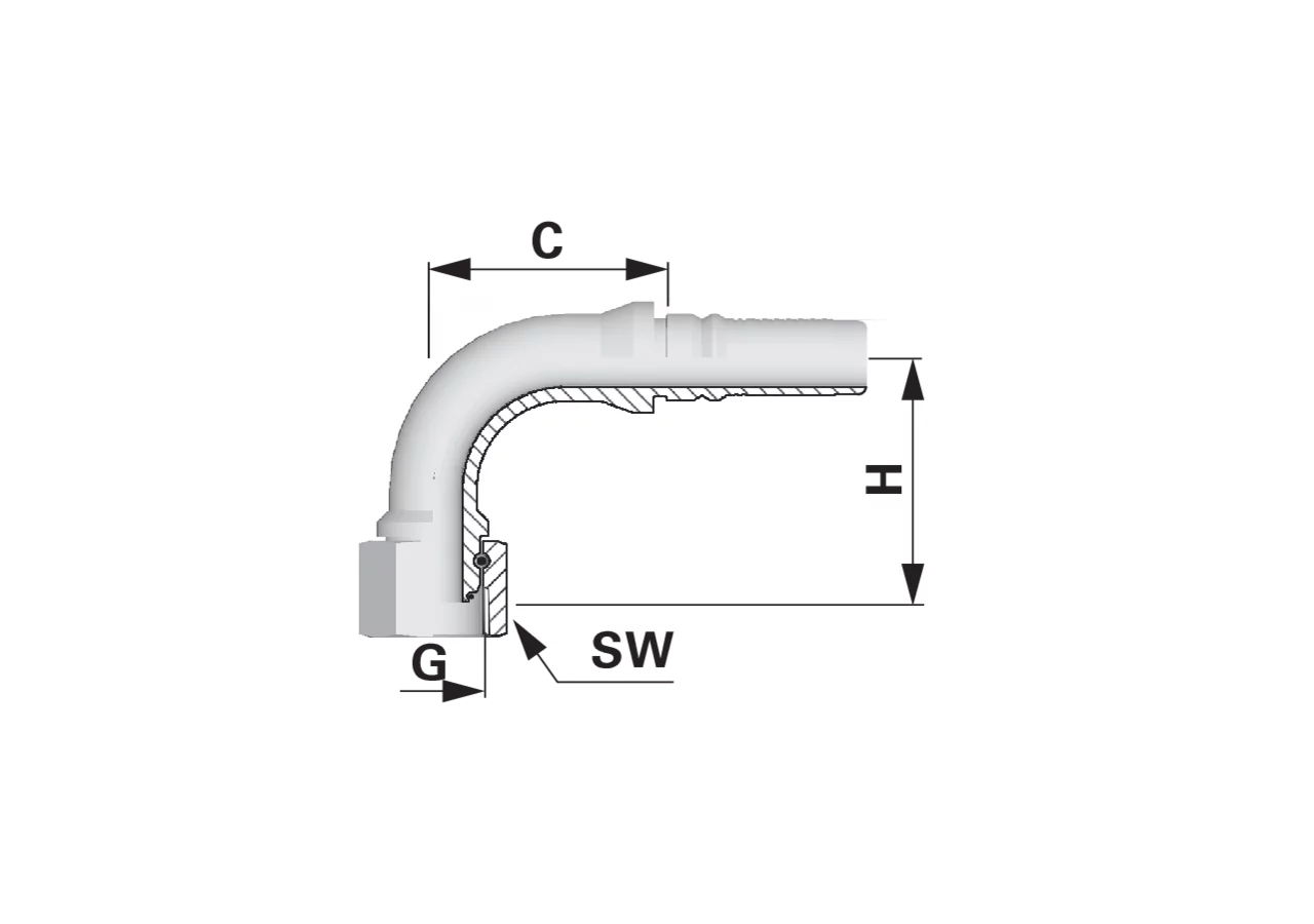 Dichtkegel DKOR90 IL-EVO DN20 3/4 Interlock EVO Alfagomma