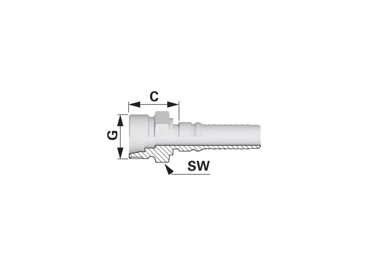 Gewindezapfen CES IL-EVO DN25 30S Interlock EVO Alfagomma