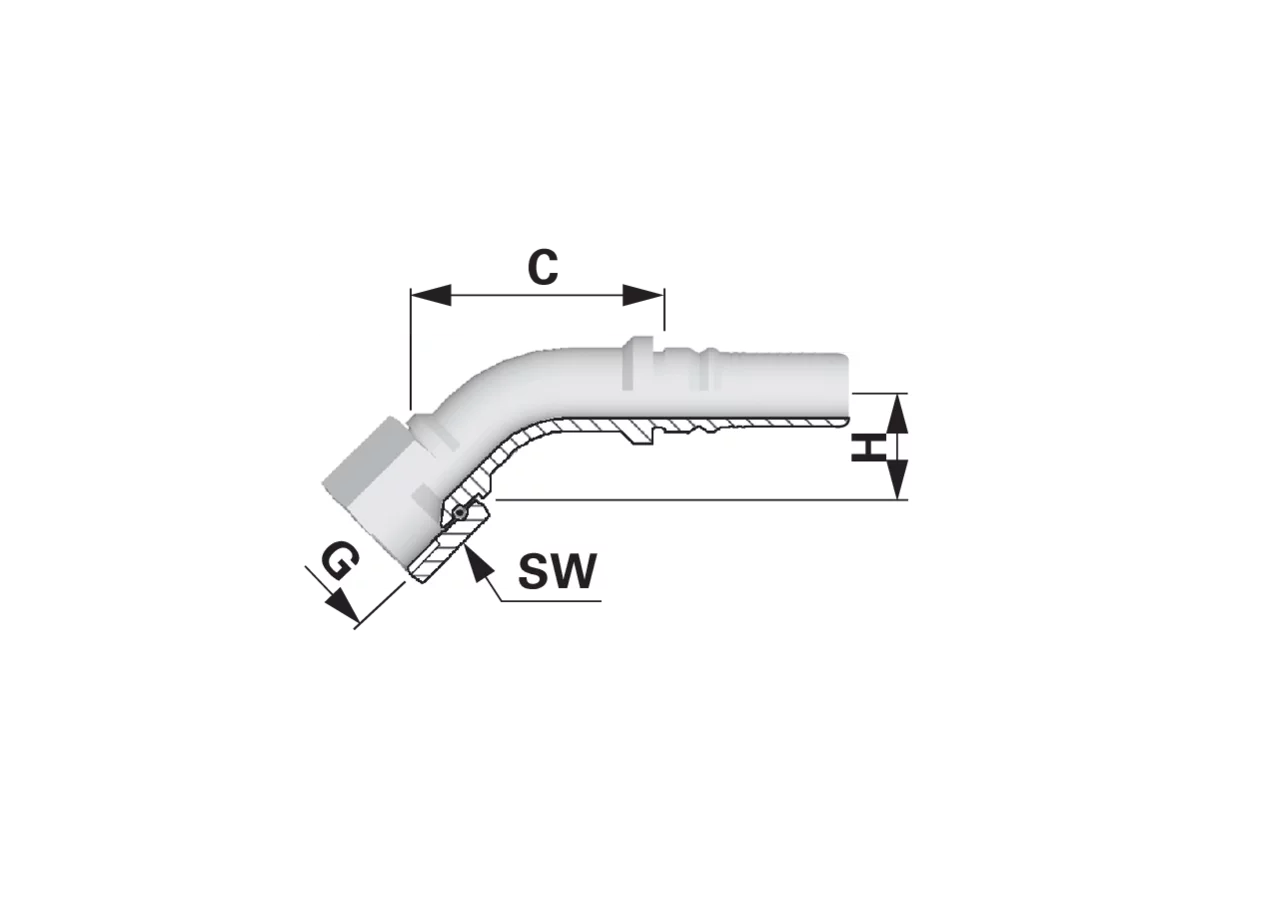 Dichtkegel DKJ45 IL-EVO DN20 1 5/16-12 Interlock EVO Alfagomma