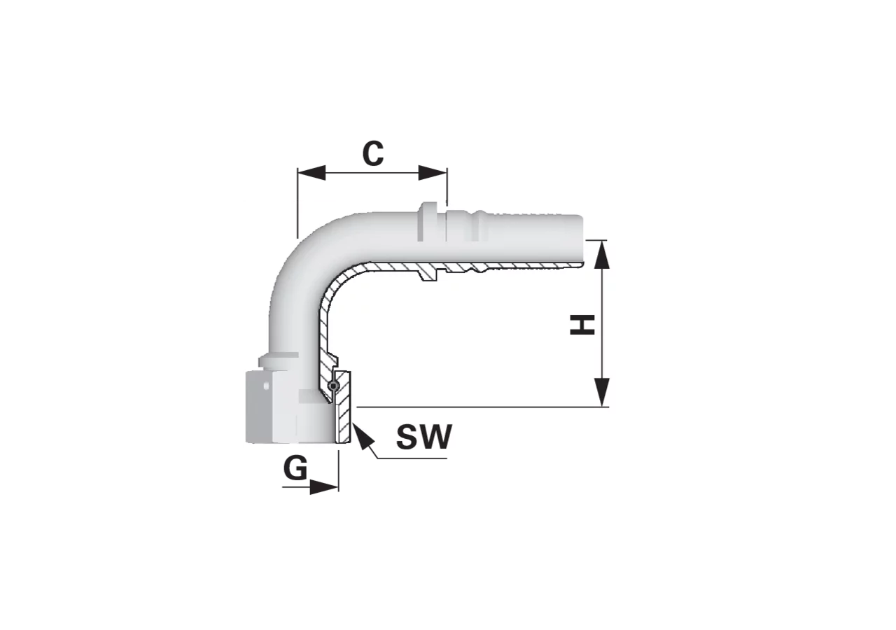 Dichtkegel DKJ90 IL-EVO DN40 1 7/8-12 Interlock EVO Alfagomma