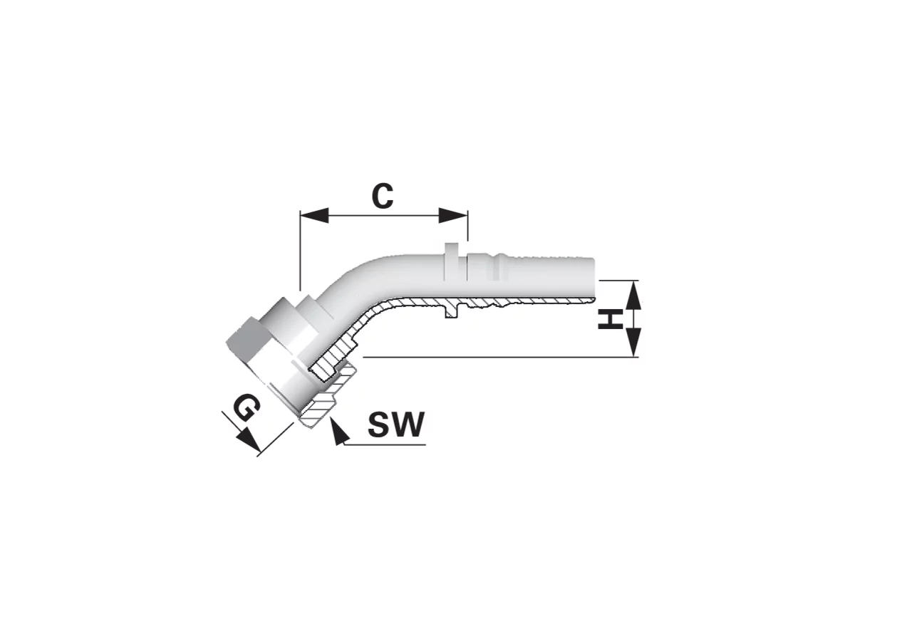 Dichtkegel ORFS45 IL-EVO DN32 1 11/16-12 Interlock EVO Alfagomma