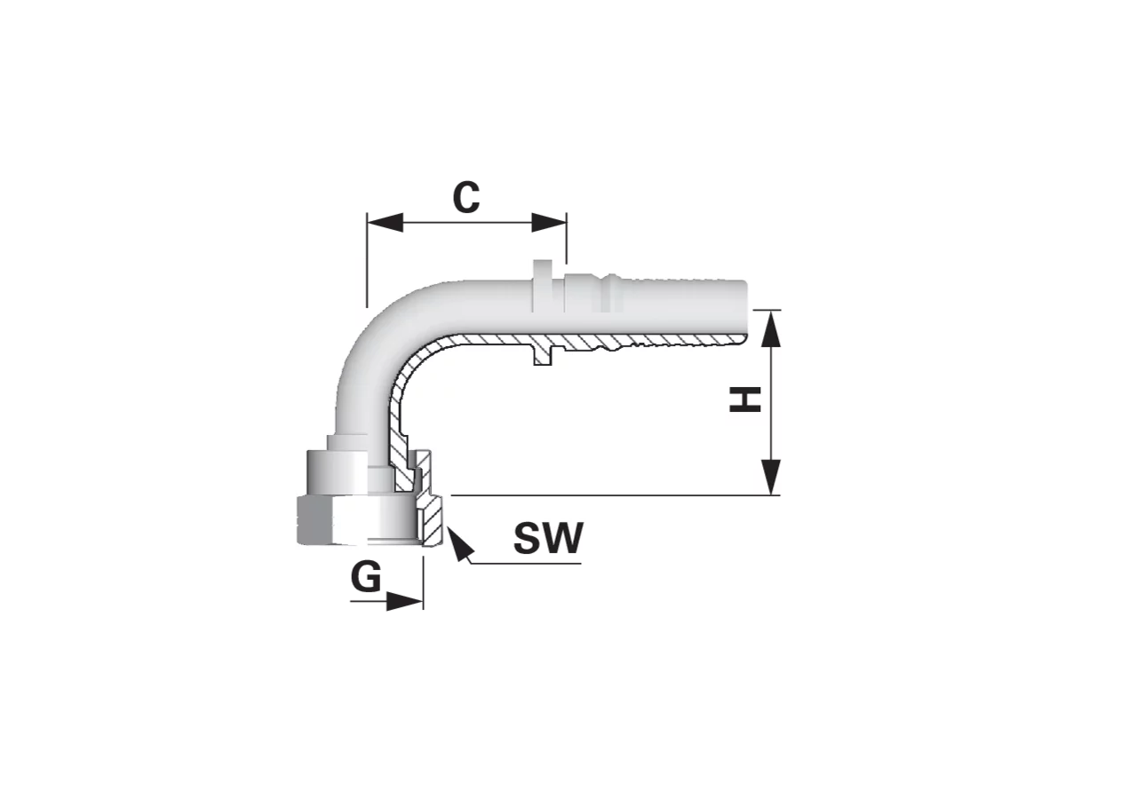 Dichtkegel ORFS90 IL-EVO DN20 1 3/16-12 Interlock EVO Alfagomma