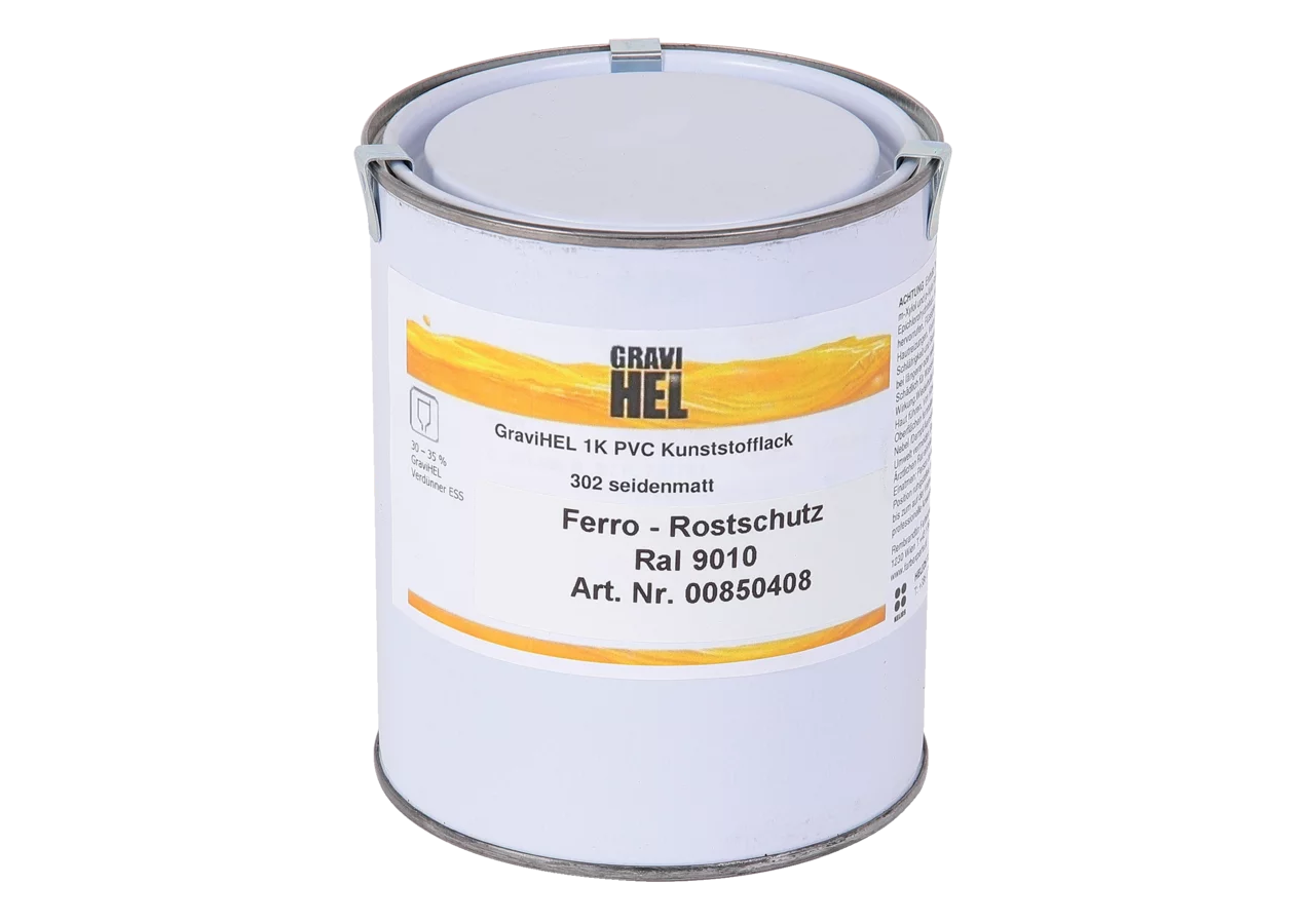 GRAVI HEL Grund- und Rostschutzfarbe RAL 9010 Reinweiß ALL IN ONE 750 ml GRAVI HEL