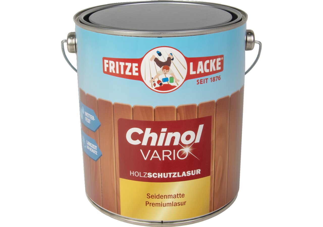 Fritze Lacke Holzschutzlasur Chinol-Vario Eiche 101 2,5 Liter Seidenmatt Fritze Lacke