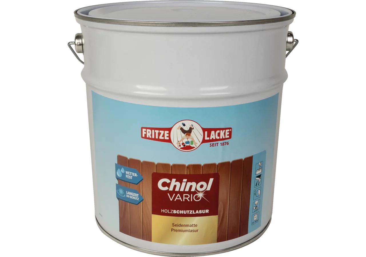 Fritze Lacke Holzschutzlasur Chinol-Vario Eiche 101 5 Liter Seidenmatt Fritze Lacke
