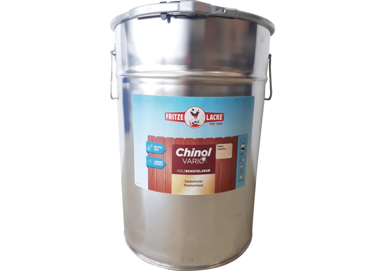 Fritze Lacke Holzschutzlasur Chinol-Vario Walnuß 103 20 Liter Seidenmatt Fritze Lacke