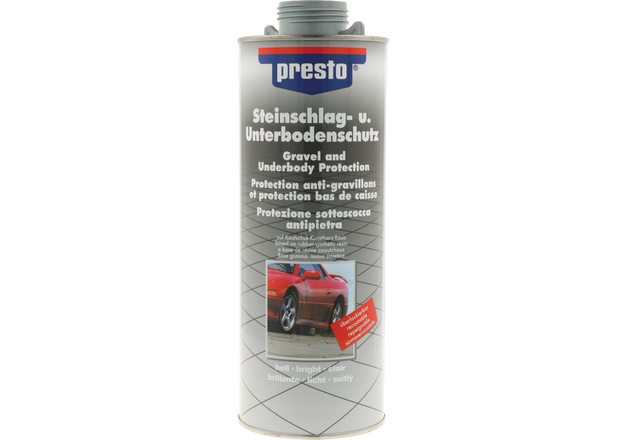 presto Unterbodenschutz und Steinschlagschutz hellgrau überlackierbar 1 Liter Eurodose presto