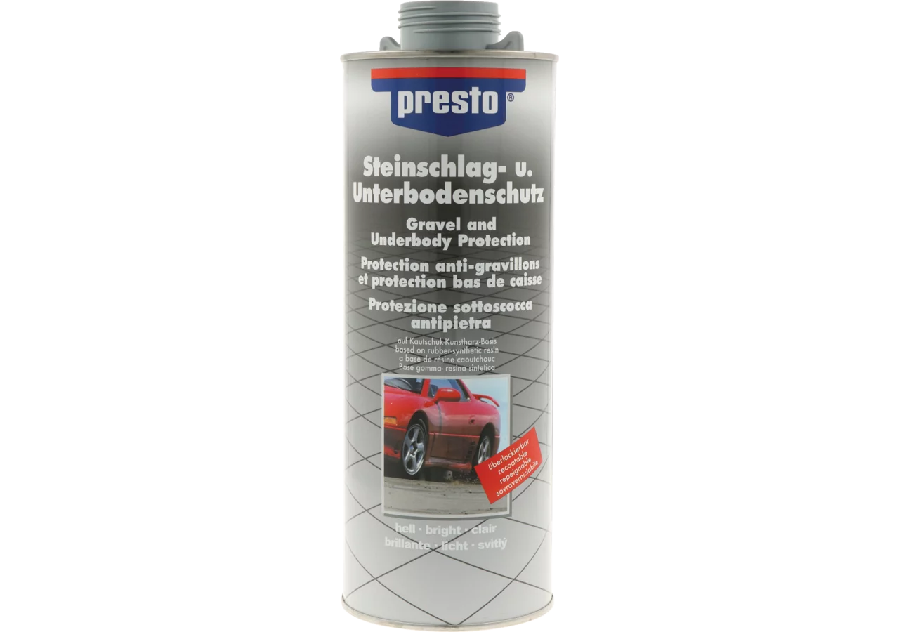 presto Unterbodenschutz und Steinschlagschutz hellgrau überlackierbar 1 Liter Eurodose presto