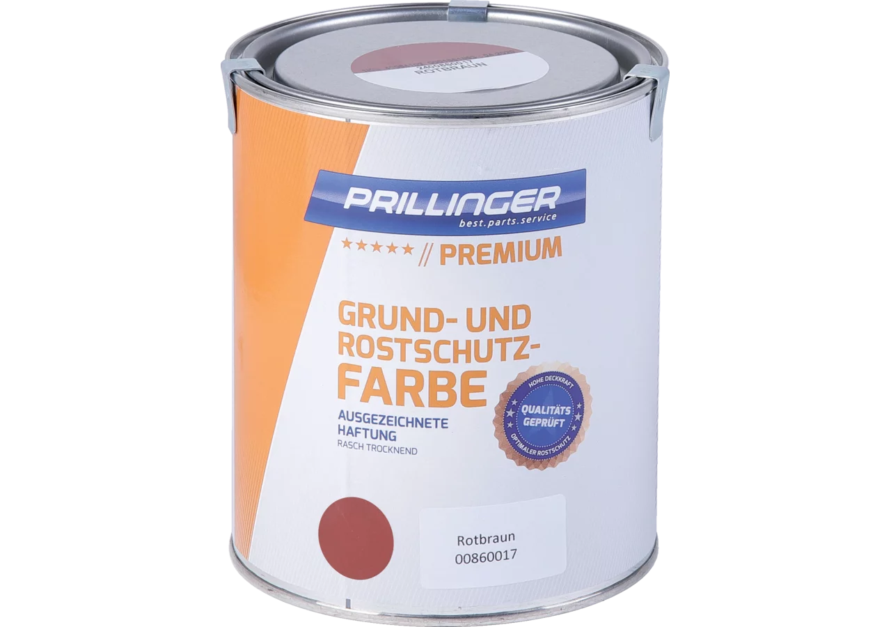 Prillinger Premium Grund- und Rostschutzfarbe Rotbraun 1 kg Prillinger Premium