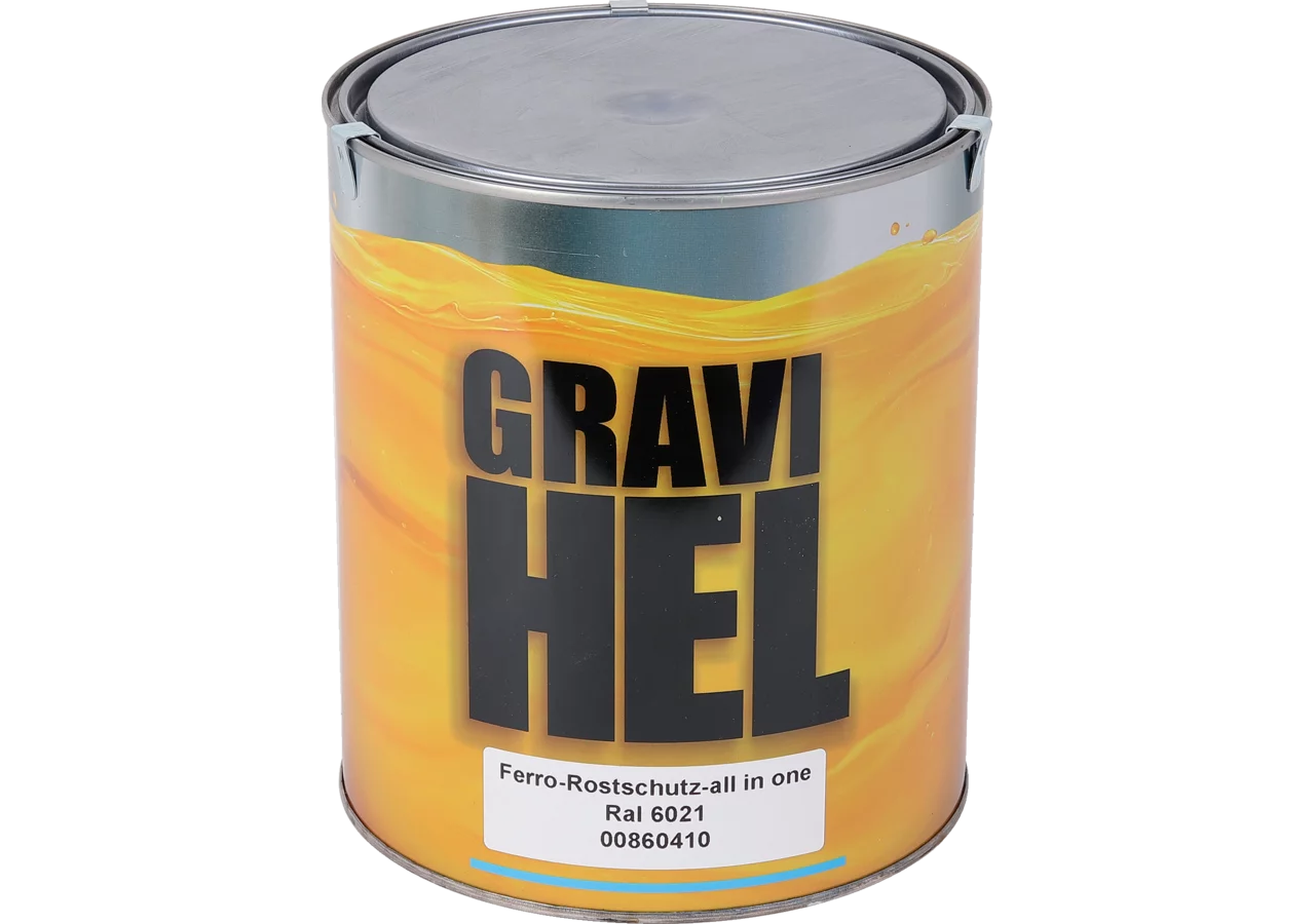 GRAVI HEL Grund- und Rostschutzfarbe RAL 6021 Blassgrün 2,5 Liter GRAVI HEL