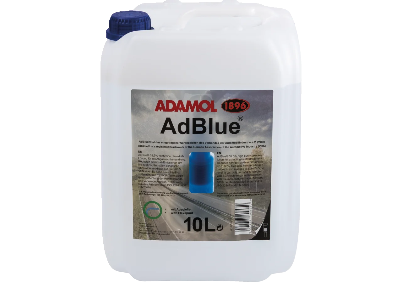 AdBlue Harnstofflösung für Dieselmotoren, 10 Liter Kanister AUS 32 nach ISO 22241 – passend für Dieselmotoren, 10 Liter Kanister AUS 32 nach ISO 22241 Adamol