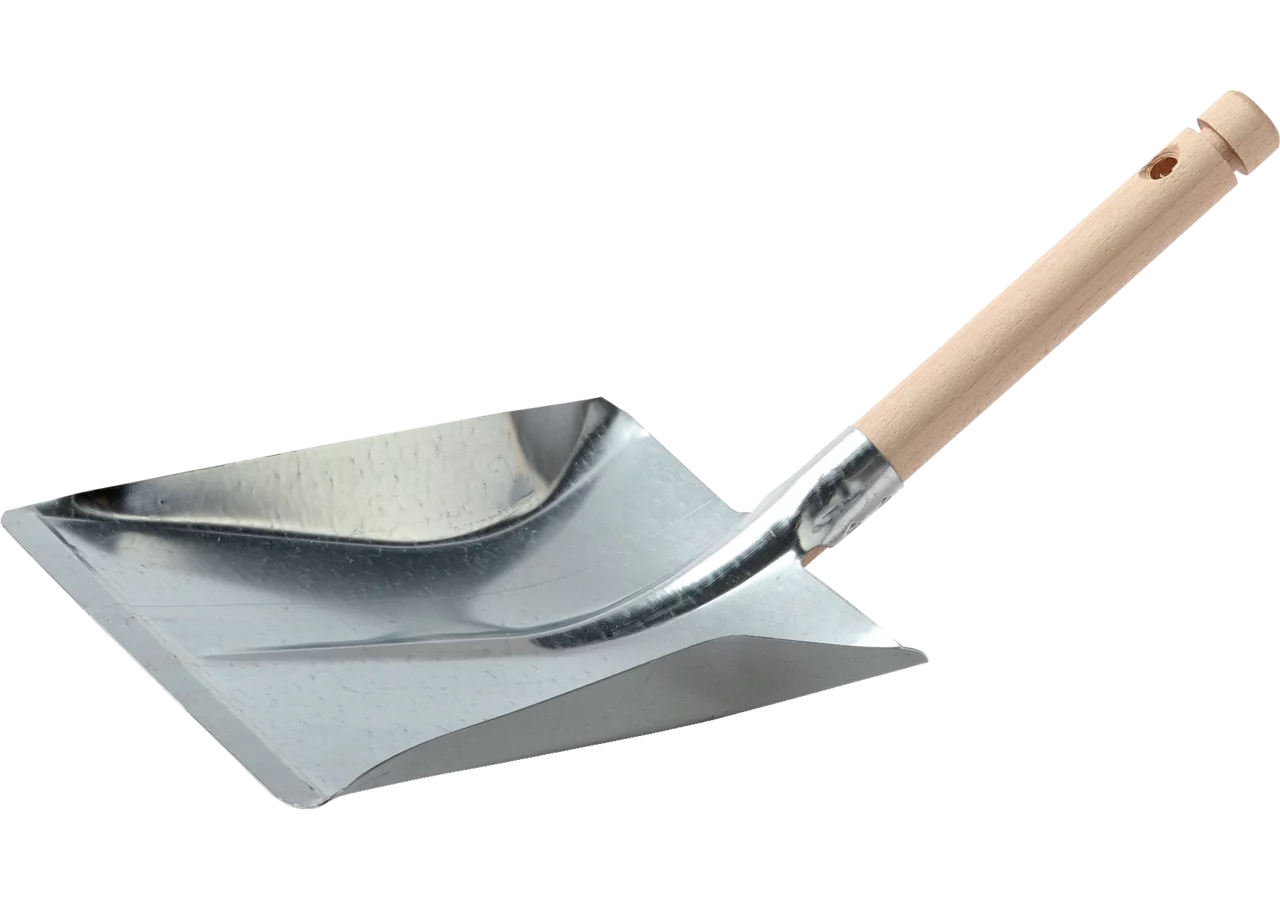Kehrschaufel Scoop metal 22,5 x 22 cm mit Holzstiel GartenShop24 - Hochwertige Gartengeräte