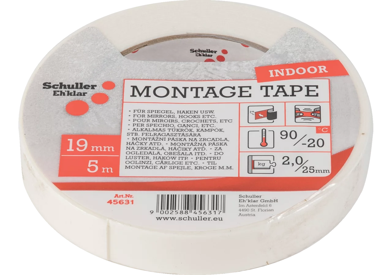 Klebeband Doppelseitig, Montage-Tape 19 mm x 5 m GartenShop24 - Hochwertige Gartengeräte