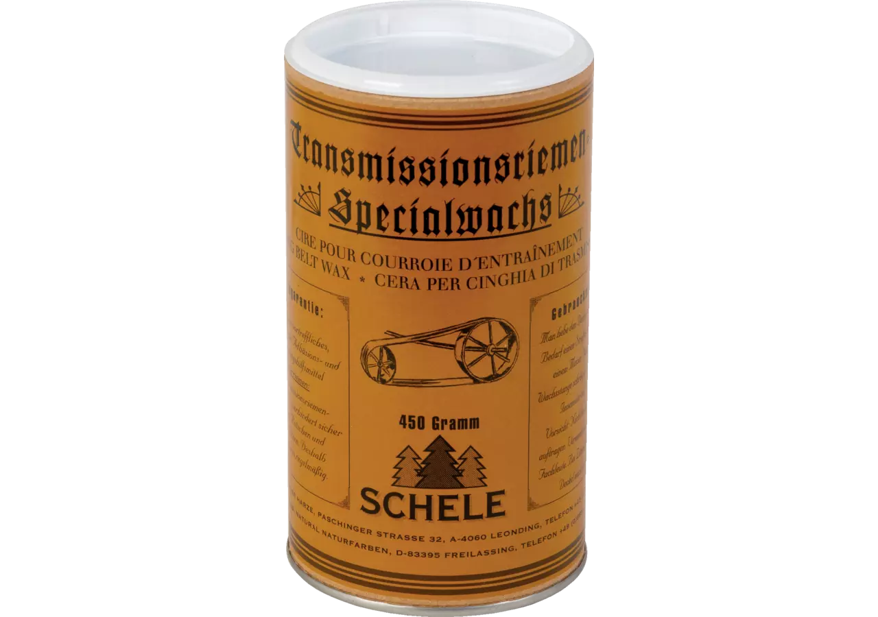 Riemenwachs für Treibriemen, 450 g – passend für Treibriemen, 450 g Schele