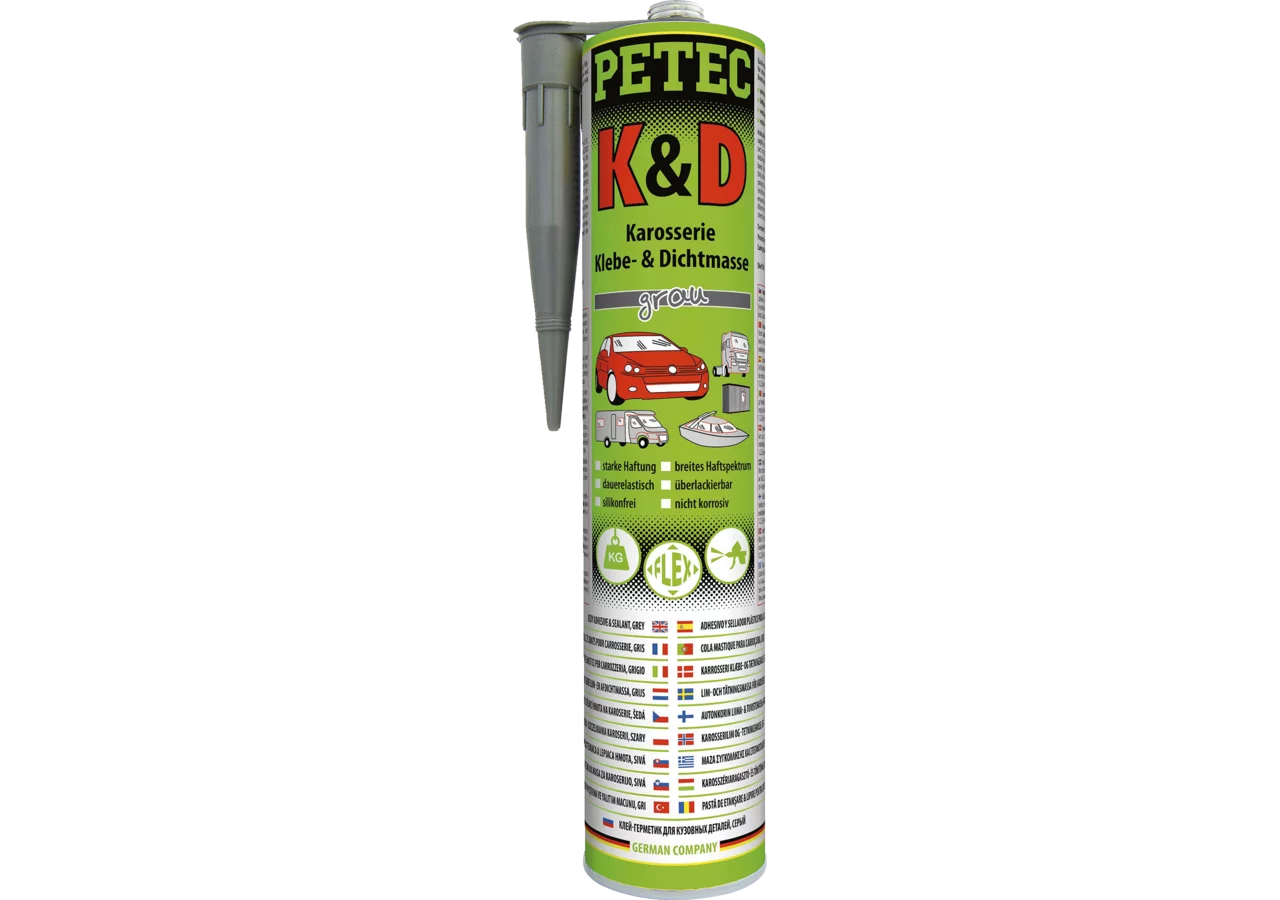 Karosserie Klebe- und Dichtmasse grau, 310 ml PETEC