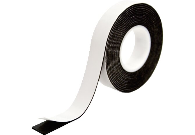 Montageband Schaumstoff schwarz, 12 x 1 mm x 2 m PETEC