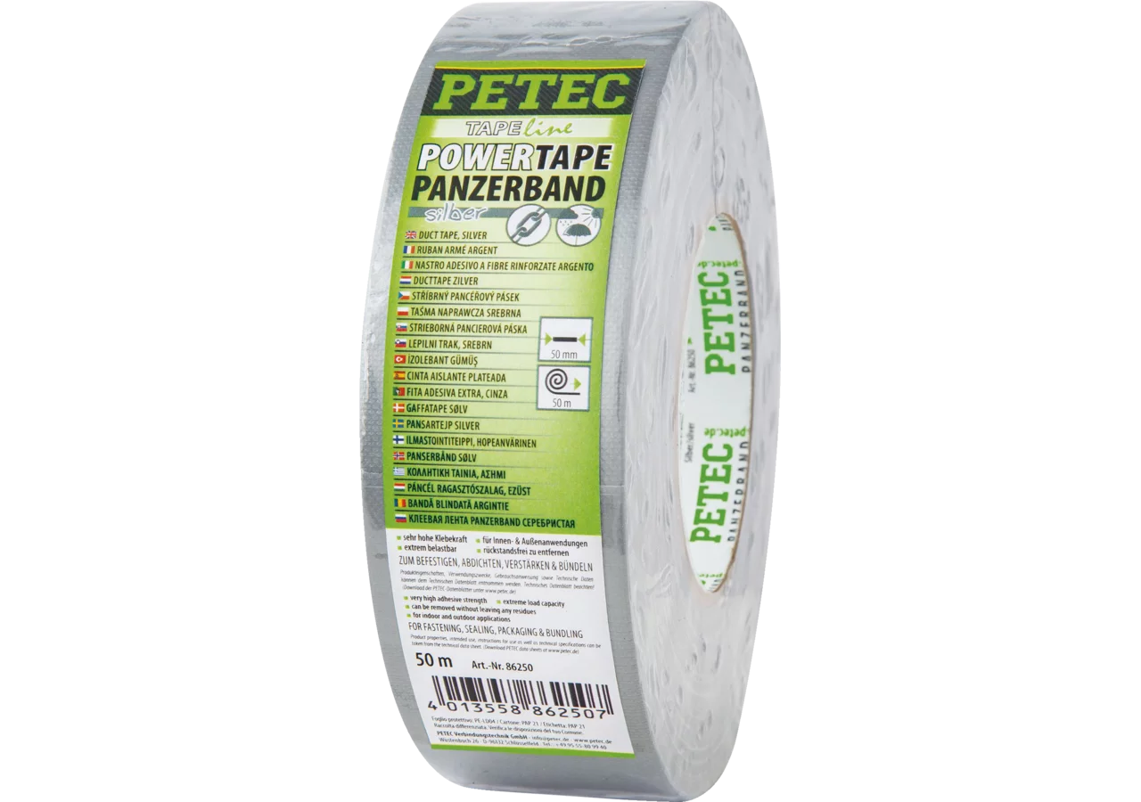Panzerband POWER Tape silber, 50 x 0,3 mm x 50 m PETEC