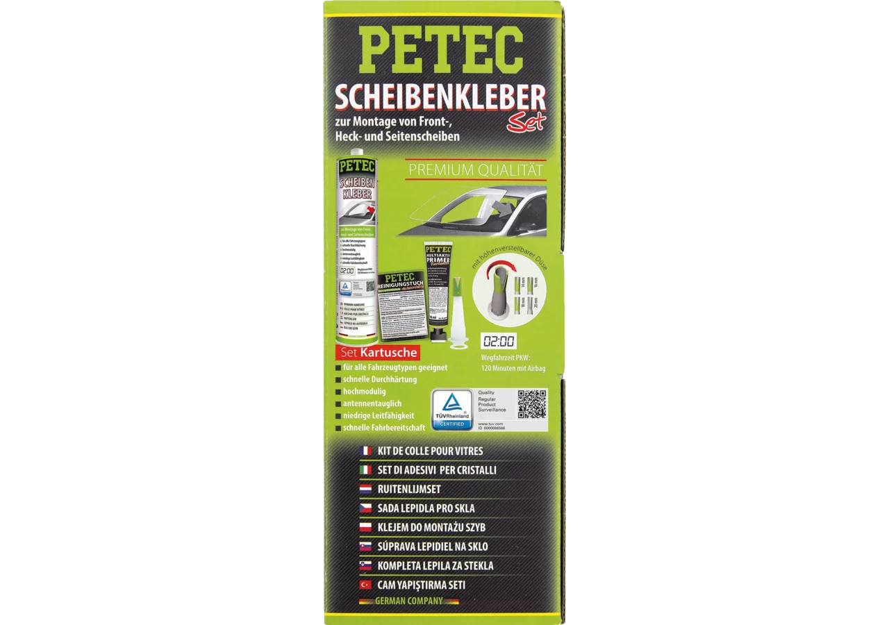 Scheibenkleber schwarz, Reparatur-Set PETEC