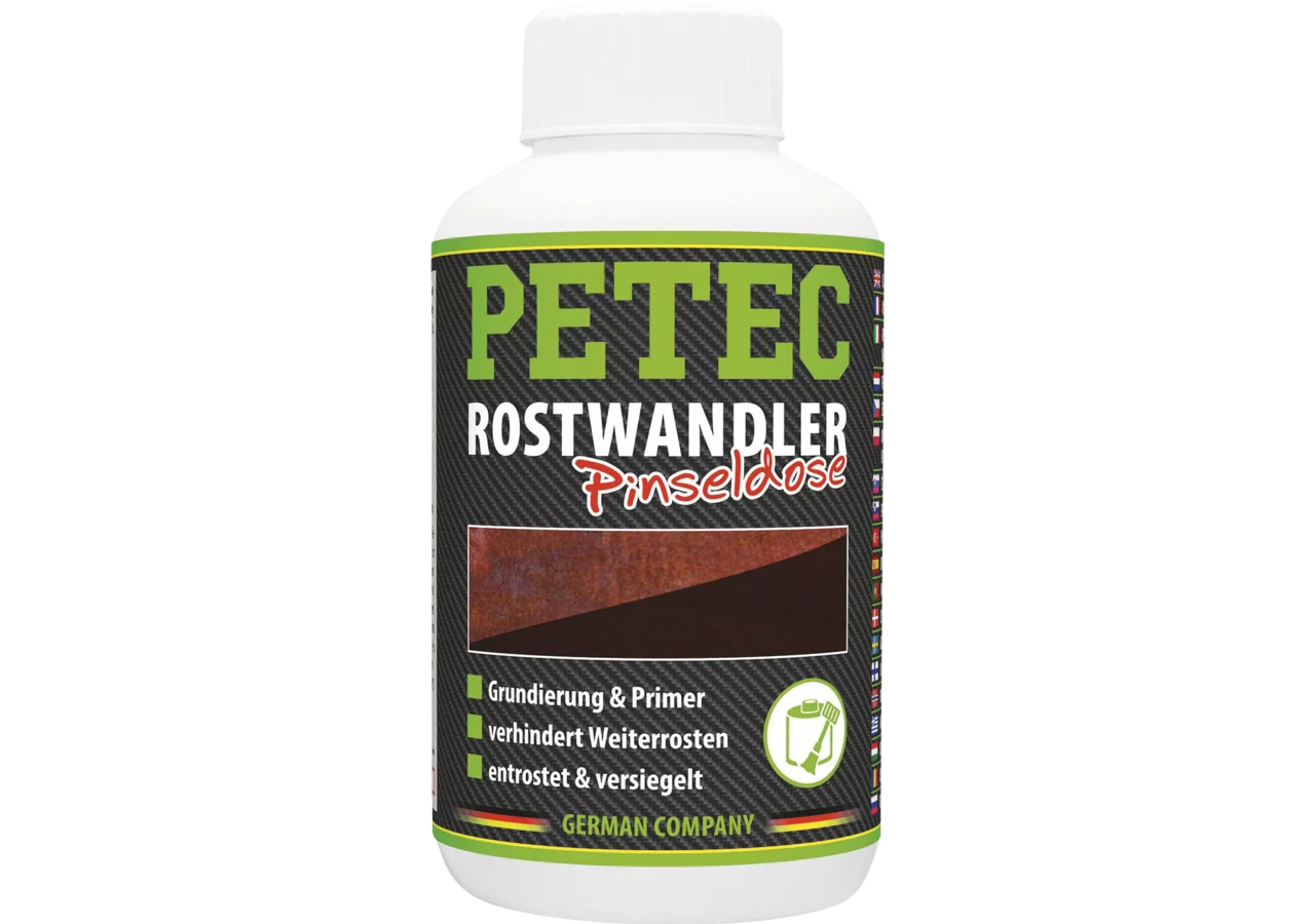 Rostumwandler Wasserbasis schwarz 250 ml, Pinseldose PETEC